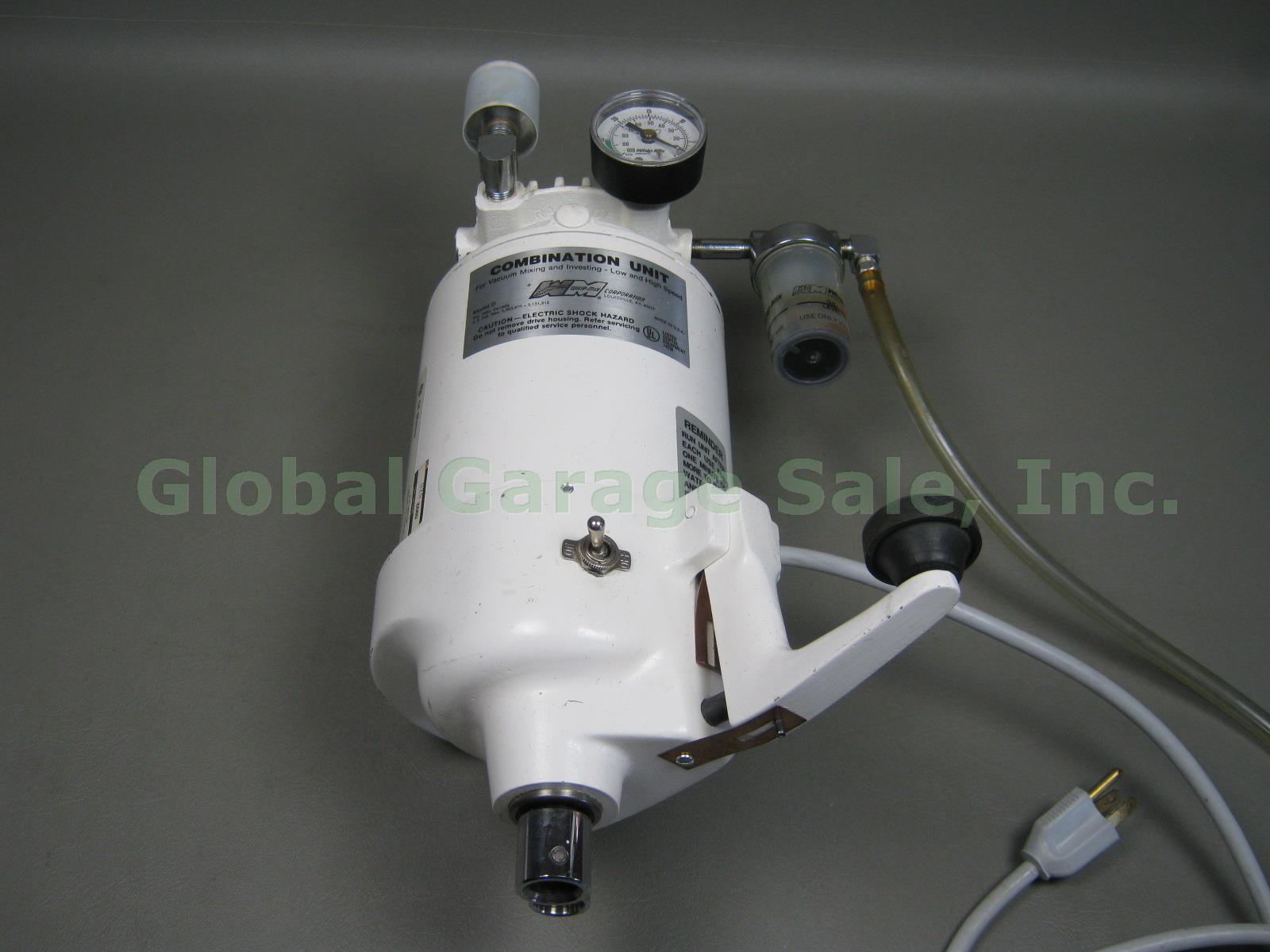Whip Mix Combination Unit Dental Lab Vacuum Mixer D W/ GE 1/4HP 115/230V Motor 1