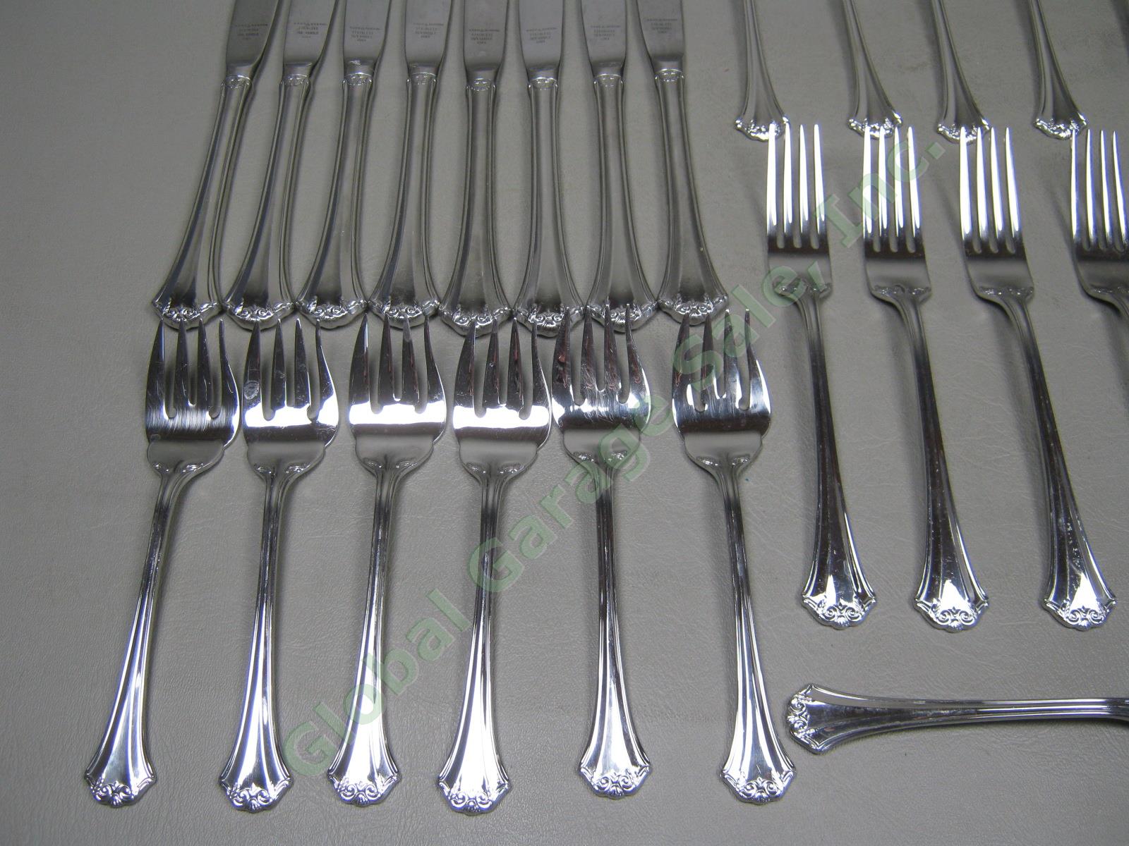 Vtg Reed & Barton Country French Flatware Service Set For 8 Forks Spoons Knives 1
