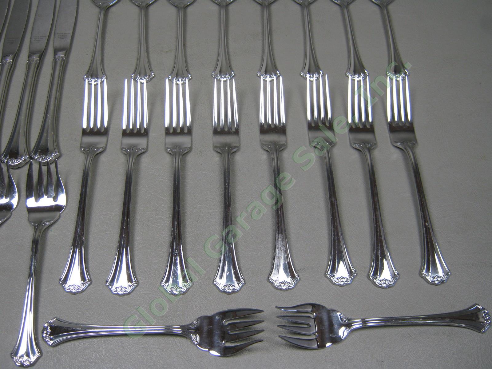 Vtg Reed & Barton Country French Flatware Service Set For 8 Forks Spoons Knives 2
