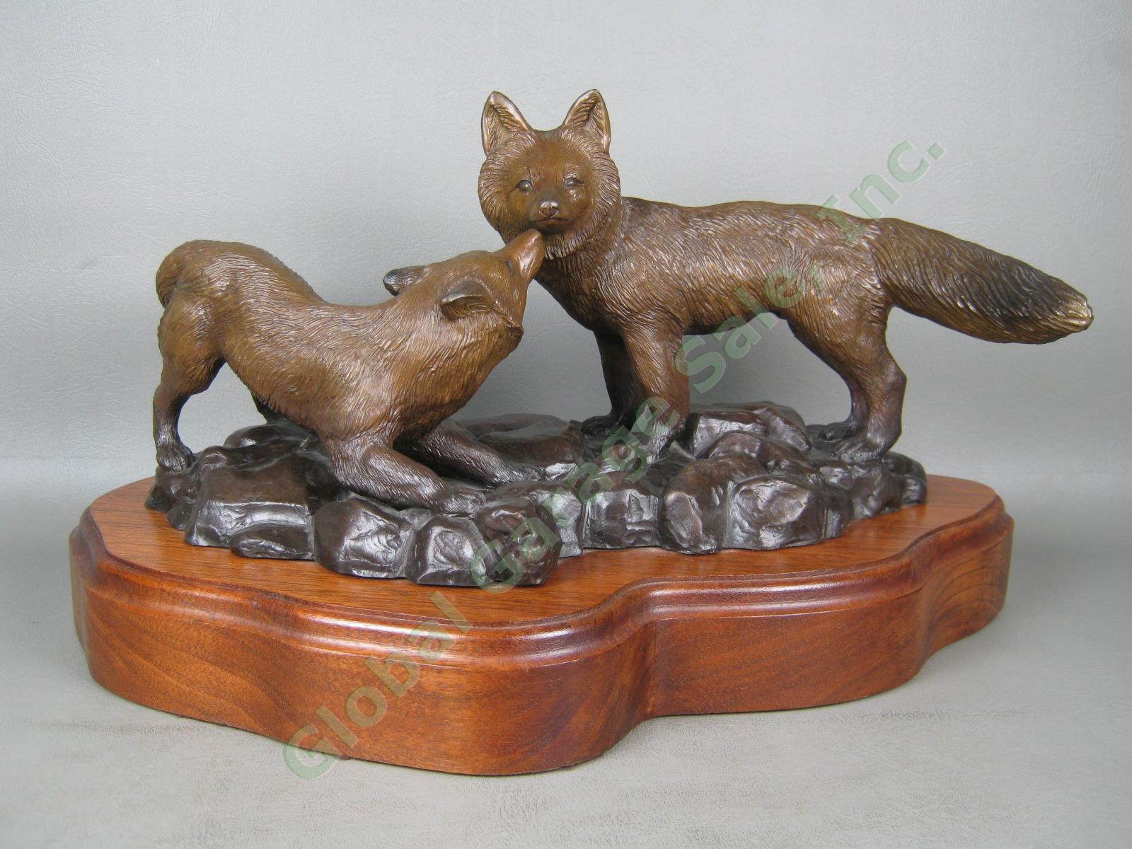Rare 1980 Mary Regat Studios Alaska Red Fox Bronze Sculpture 15" Ltd Ed 6/25