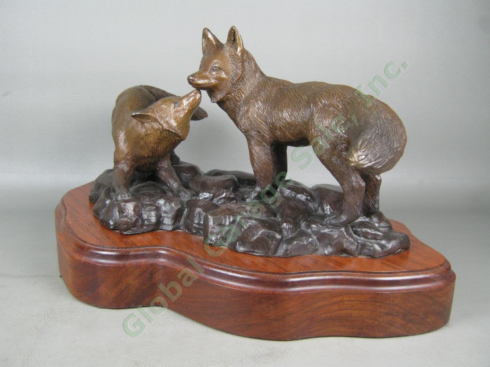 Rare 1980 Mary Regat Studios Alaska Red Fox Bronze Sculpture 15" Ltd Ed 6/25 1