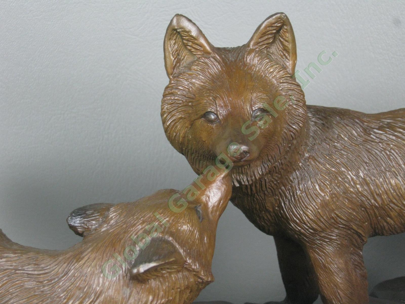 Rare 1980 Mary Regat Studios Alaska Red Fox Bronze Sculpture 15" Ltd Ed 6/25 5