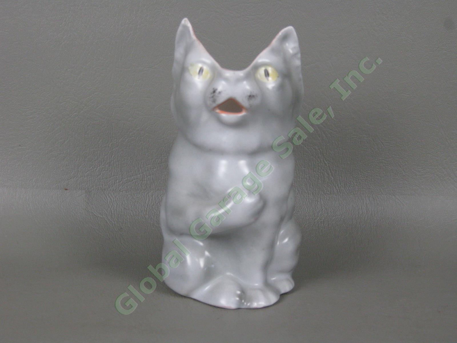 Vtg Antique Royal Bayreuth Gray Figural Porcelain Cat Creamer Exc Cond No Res!