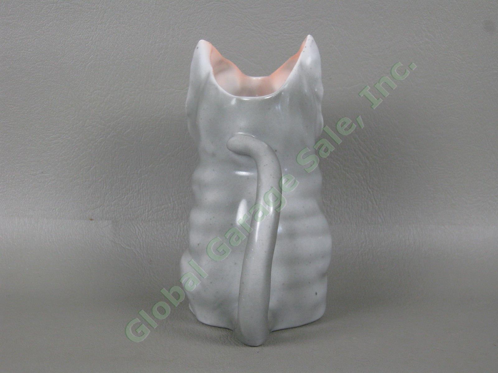 Vtg Antique Royal Bayreuth Gray Figural Porcelain Cat Creamer Exc Cond No Res! 2