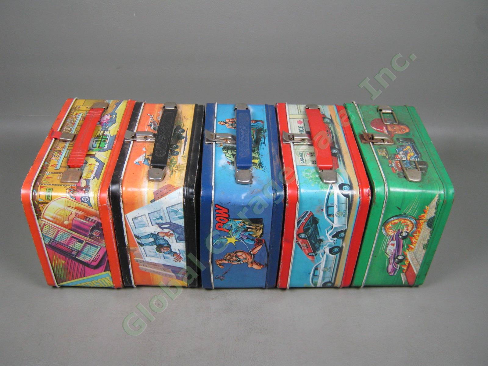 5 Aladdin Thermos Lunchbox Lot Duke Of Hazzard Happy Day Heman Johnny Lightning 3