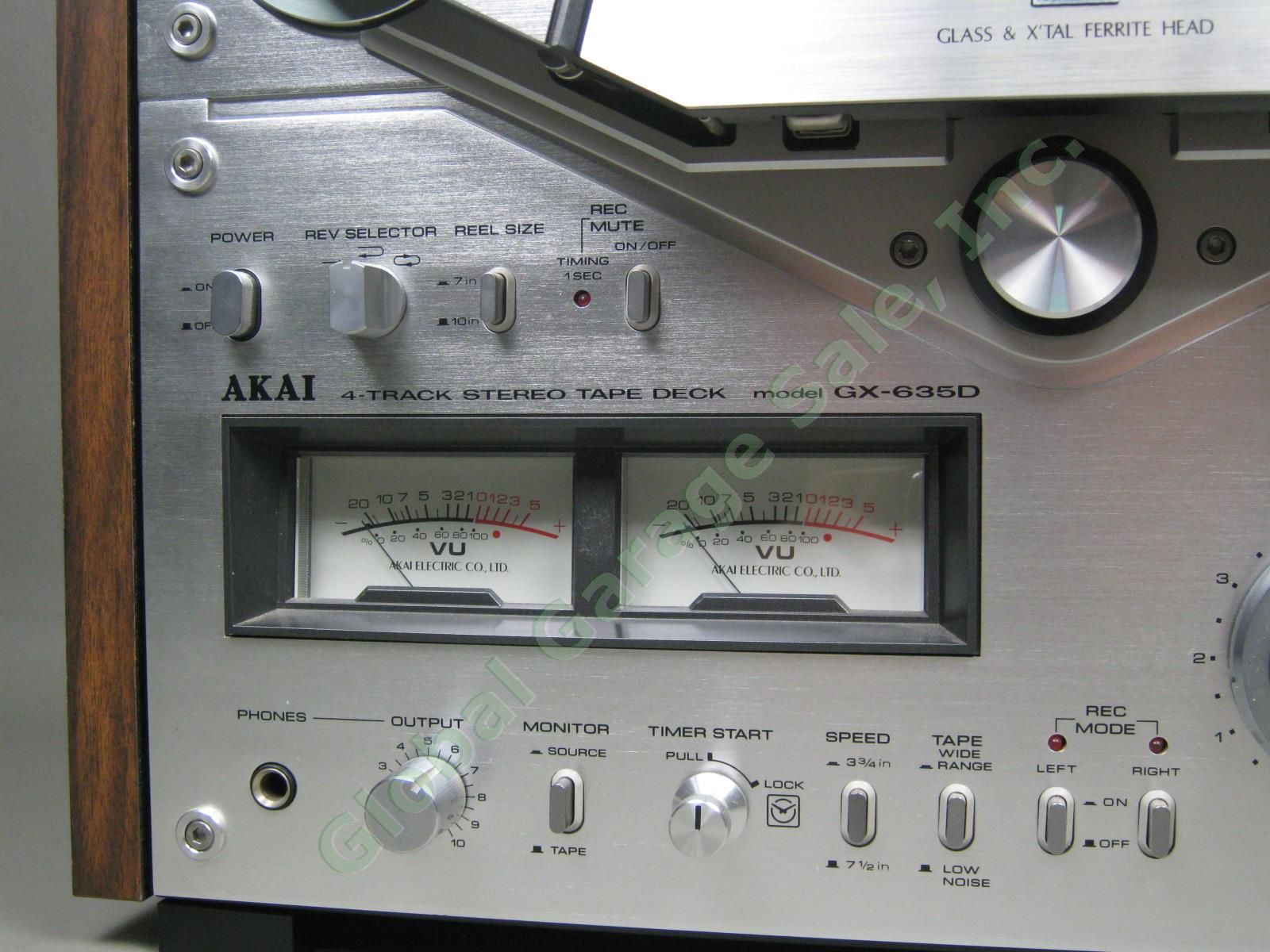 Vtg Akai GX-635D 4-Track Stereo Reel-To-Reel Tape Deck Player Recorder + Manual+ 2