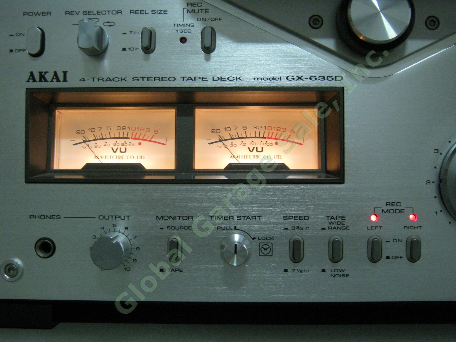 Vtg Akai GX-635D 4-Track Stereo Reel-To-Reel Tape Deck Player Recorder + Manual+ 4