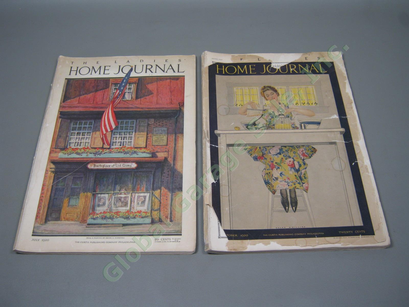 8 Vtg Antique Issues The Ladies Home Journal Magazine 1918-1920 WWII Set Lot NR! 7