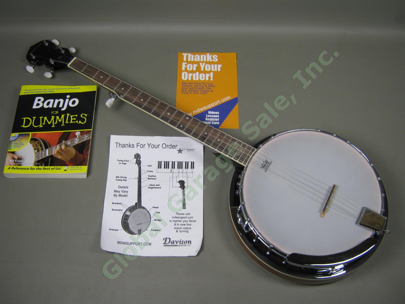 Davison 5-String Resonator Banjo Geared 5th Tuner Great Reviews Near Mint Cond!
