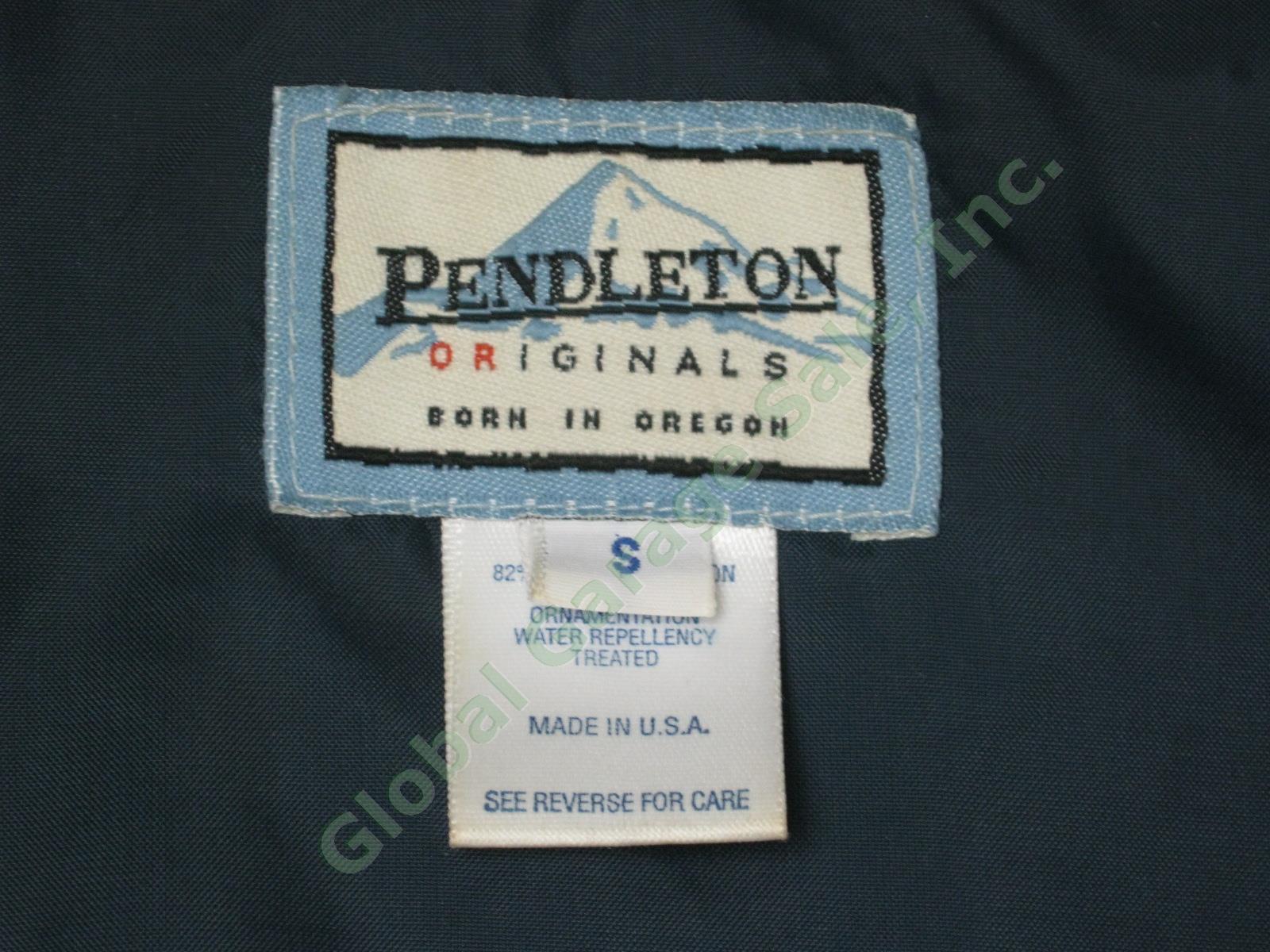 Pendleton Originals Wool Indian Blanket Coat Jacket Moose Canoe Ladies Small NR! 5