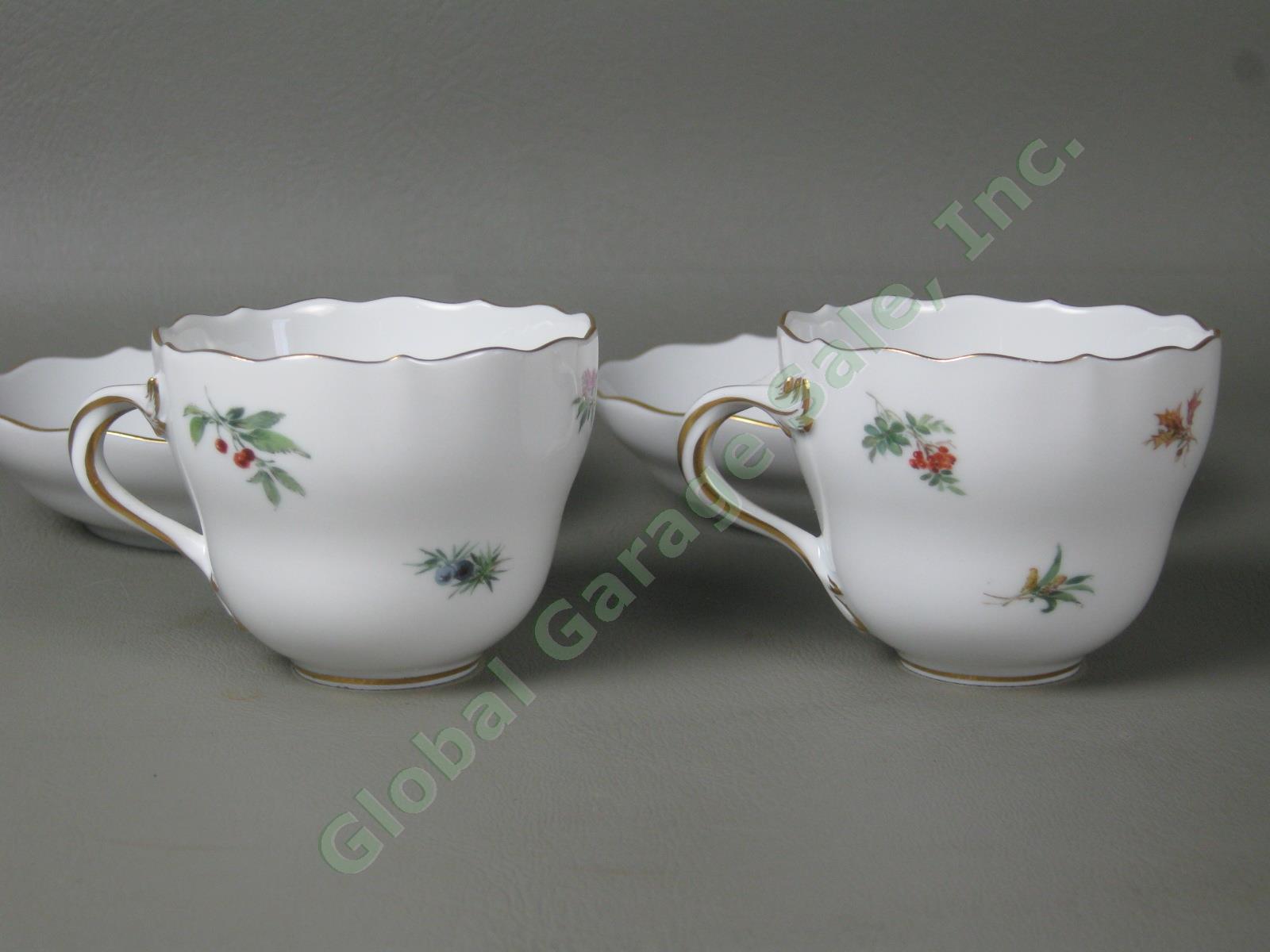 RARE Antique Meissen German Porcelain Wildlife Coffee Service Tea Set Pot Cups + 21