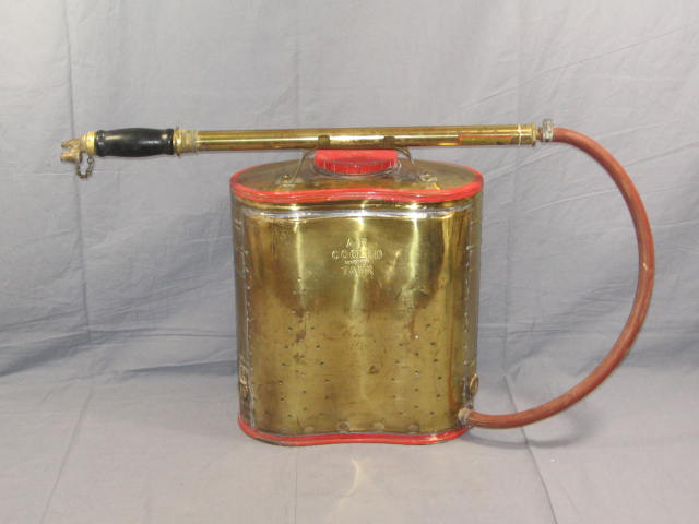 Vintage D.B. Smith Indian #90 Brass Fire Extinguisher 1