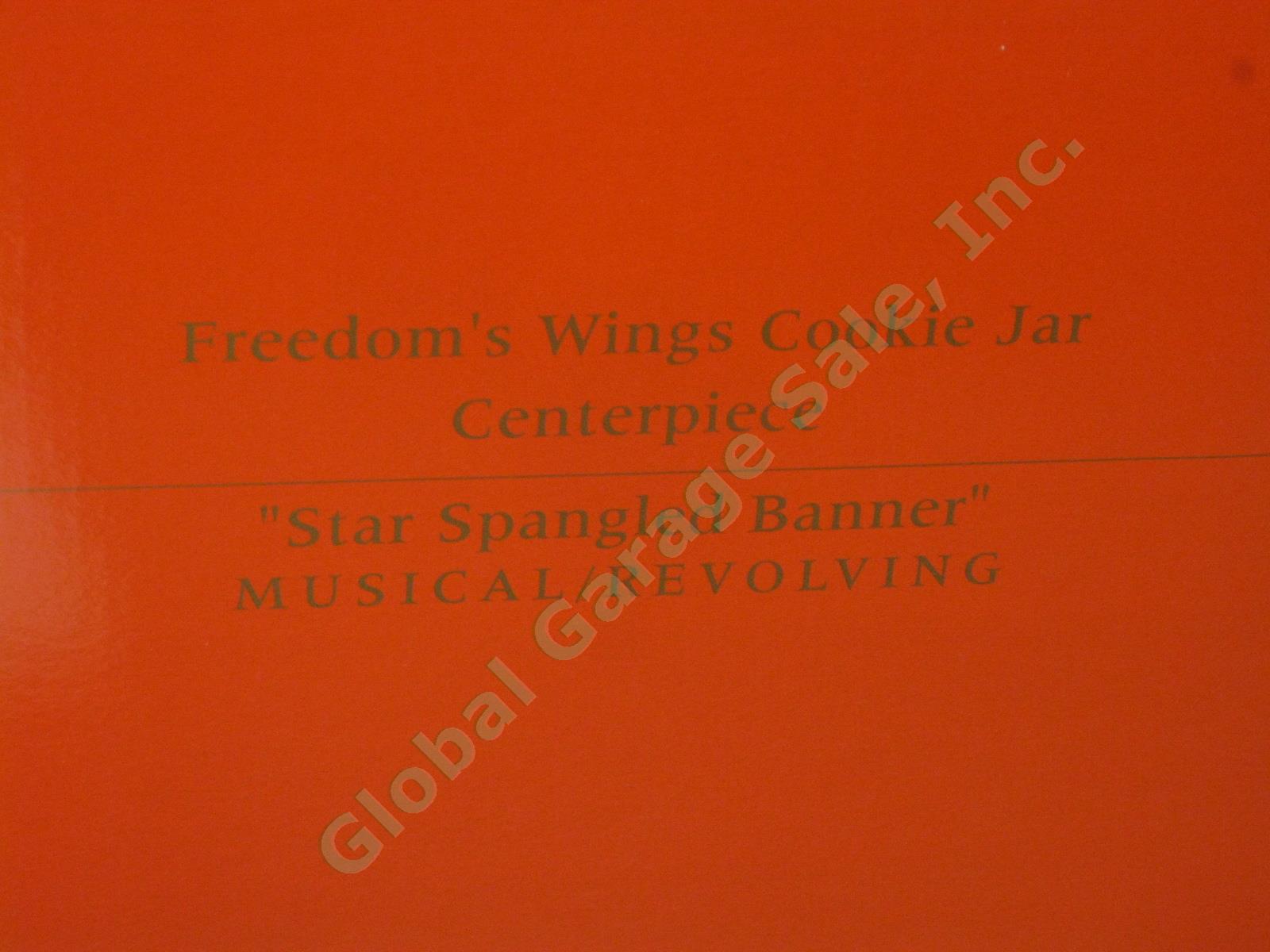 RARE! Christopher Radko Musical Cookie Jar Freedoms Wings Star Spangled Banner 7