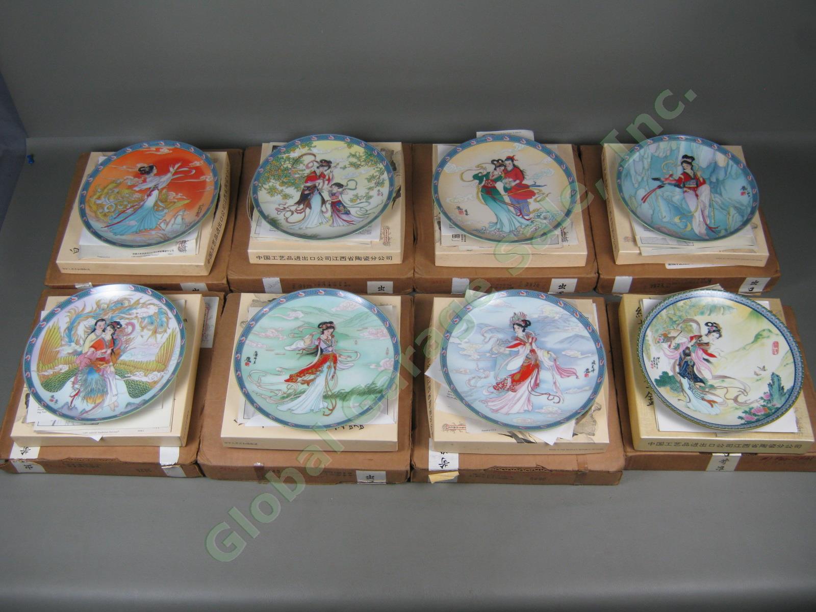 7 Bradford Exchange Porcelain Imperial Jingdezhen Legends Of West Lake Plate Lot