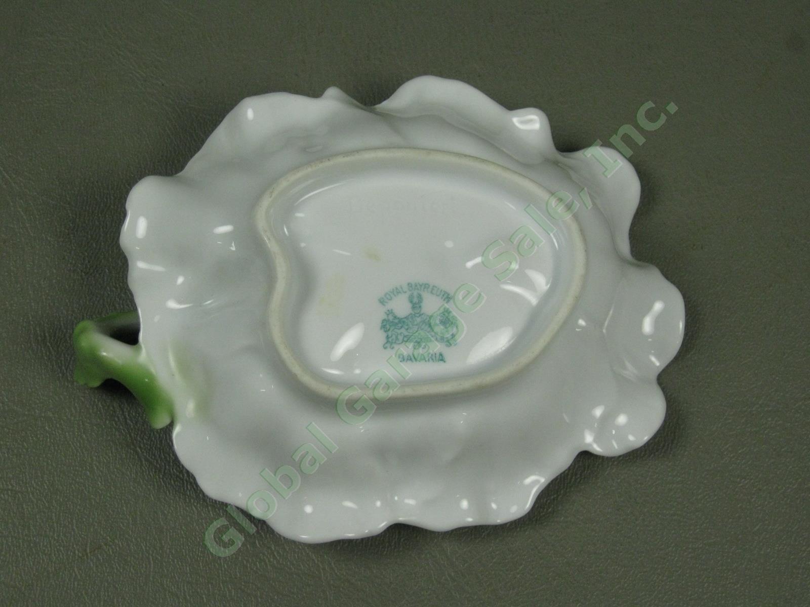Vtg Antique Royal Bayreuth Pansy Handled Trinket Pin Dish Tray Ashtray Bowl NR! 6