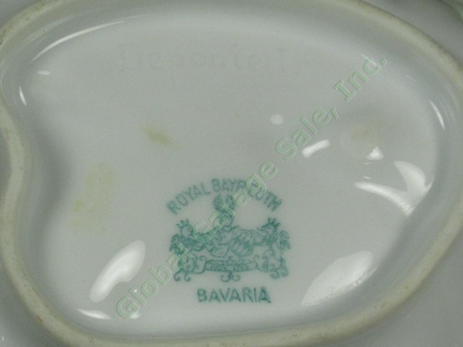 Vtg Antique Royal Bayreuth Pansy Handled Trinket Pin Dish Tray Ashtray Bowl NR! 7