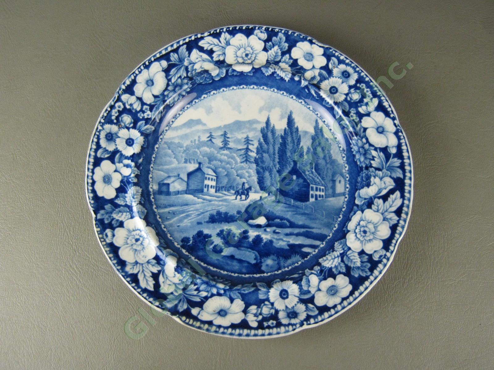 Antique 1820s A Stevenson Historical Staffordshire Plate Road To Lake George