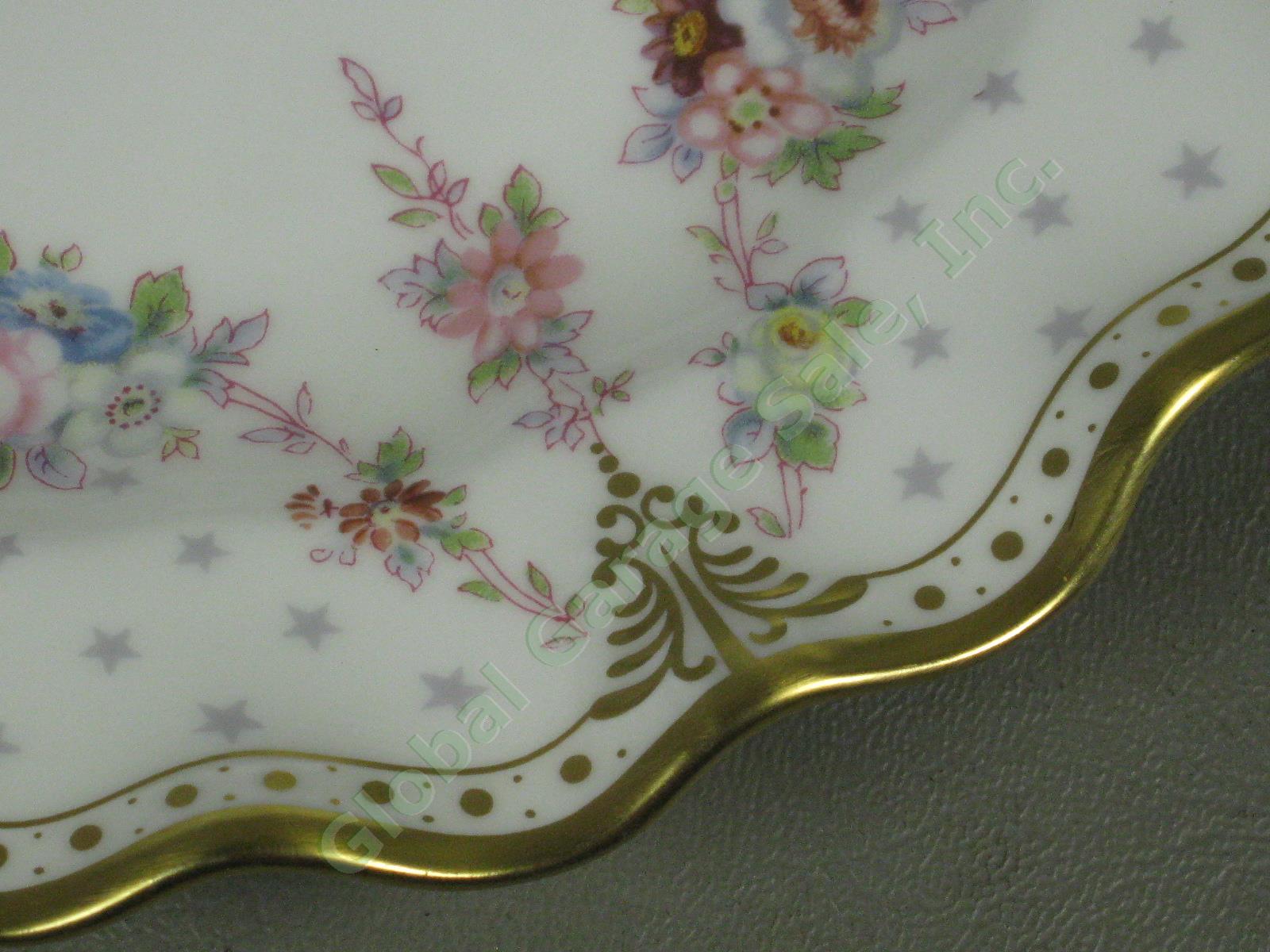 2 Royal Crown Derby Royal Antoinette China 8" Salad Luncheon Plates Set No Res! 2