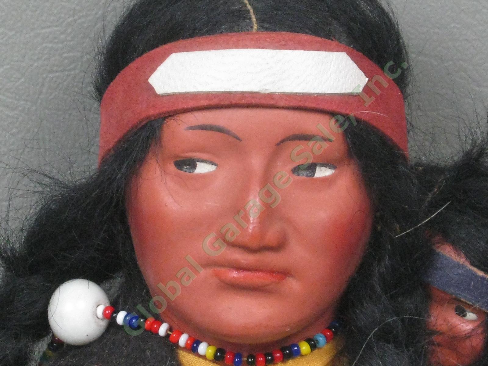 11" Vtg Arrow Novelty Co Mary McAboy Skookum Bully Good Indian Squaw W/ Papoose 1