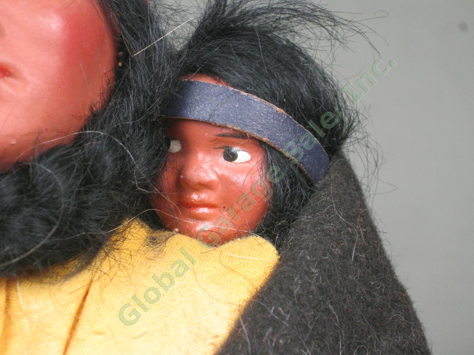 11" Vtg Arrow Novelty Co Mary McAboy Skookum Bully Good Indian Squaw W/ Papoose 2