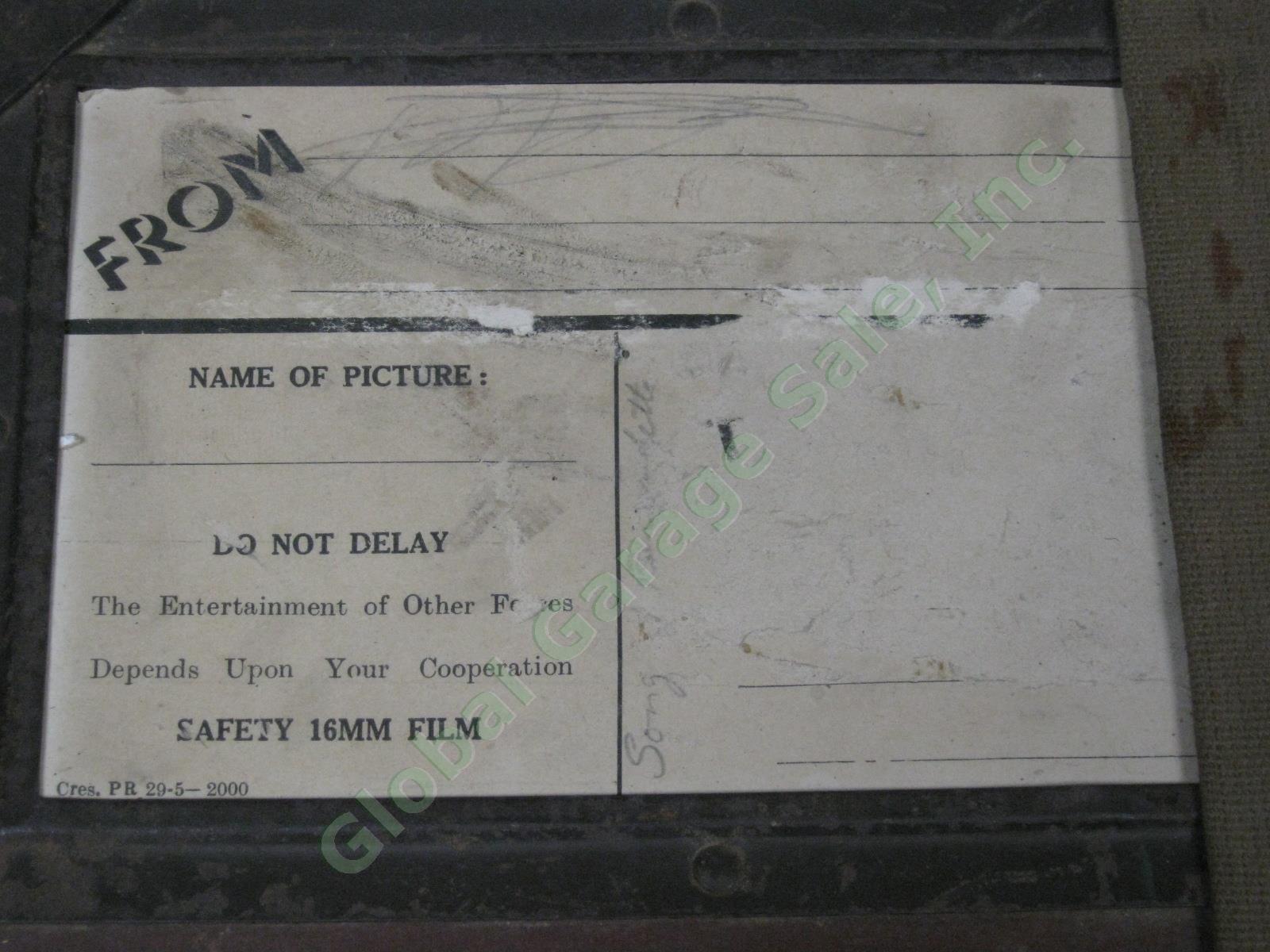 Vtg 16mm Movie Song Of Bernadette Vincent Price 4 Film Reels US Army WWII Case 7