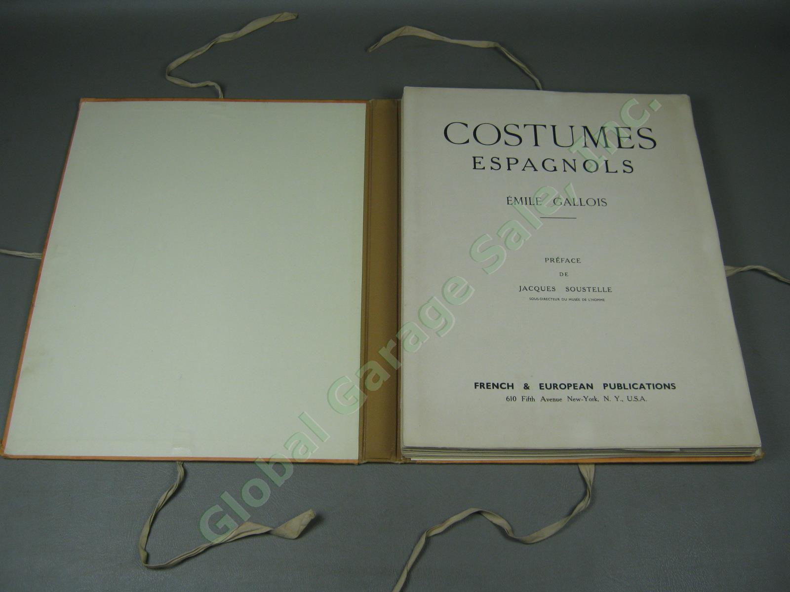 1939 Emile Gallois Costumes Espagnols Elephant Folio 40 Pochoir Plates #40/1000 7