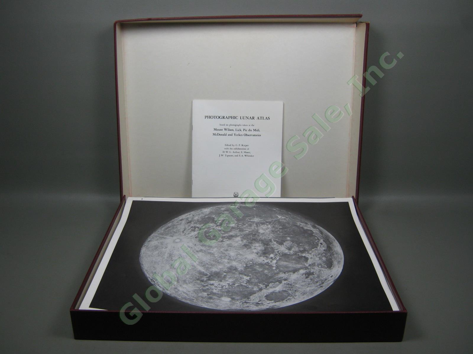 Vtg 1960 Photographic Lunar Atlas Elephant Folio W/Box + Booklet Gerard P Kuiper