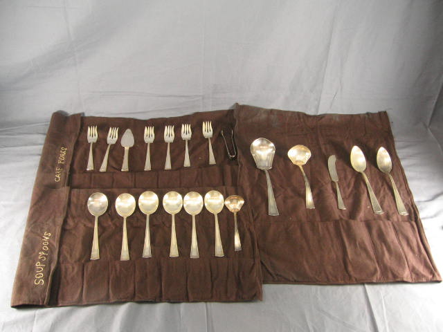 Vintage 20 Pc Alvin Silver Flatware Set Forks Spoons NR