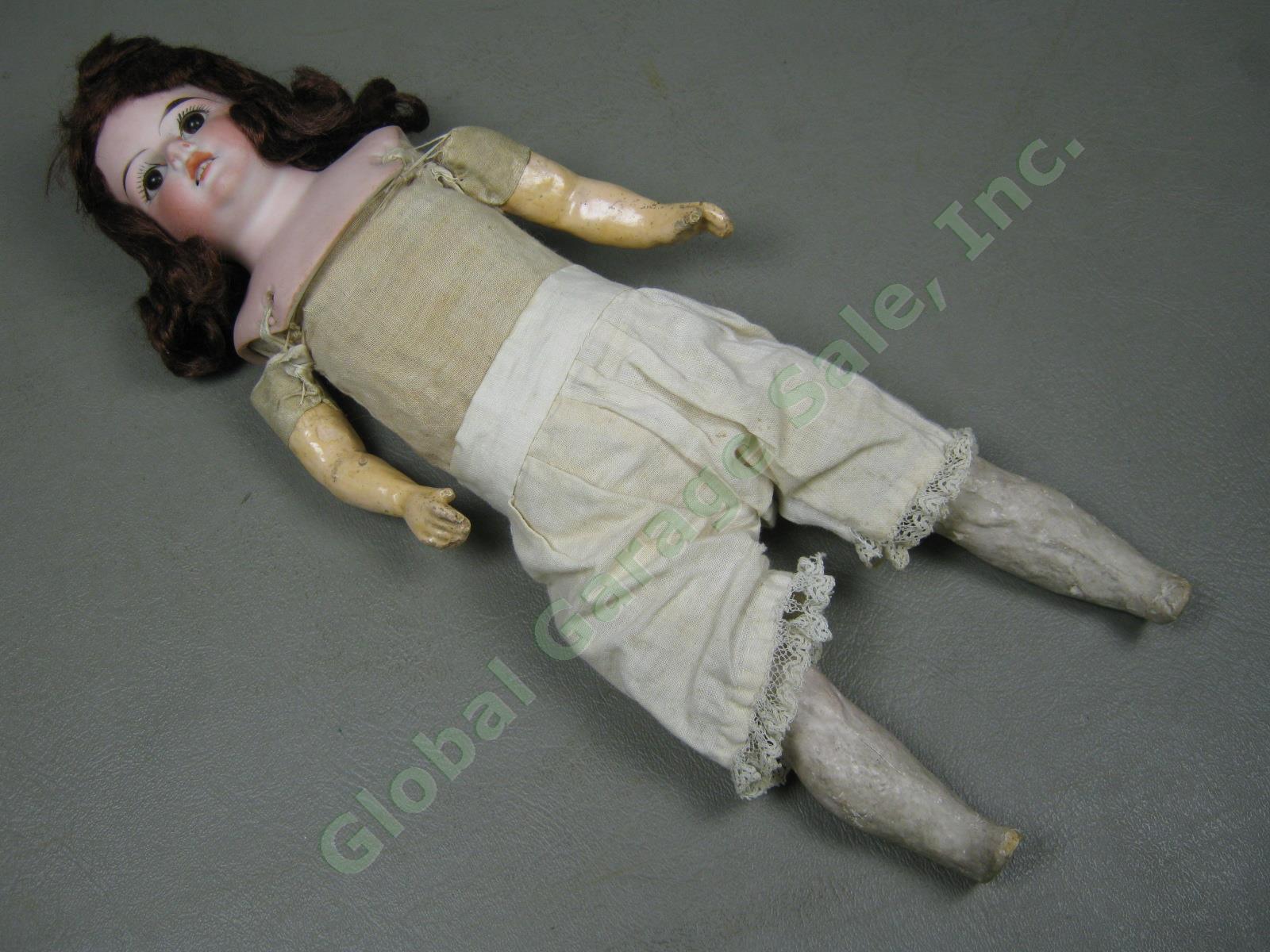 Vtg Antique 1920s Paul Schmidt German Bisque Head Composition Arm Leg Doll 13" 8