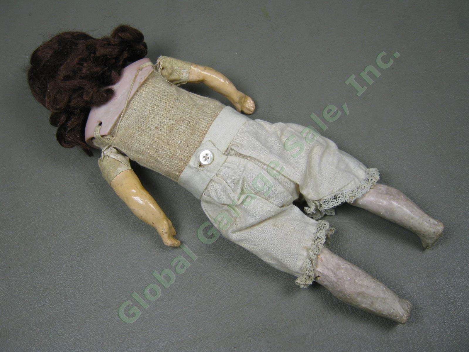 Vtg Antique 1920s Paul Schmidt German Bisque Head Composition Arm Leg Doll 13" 9