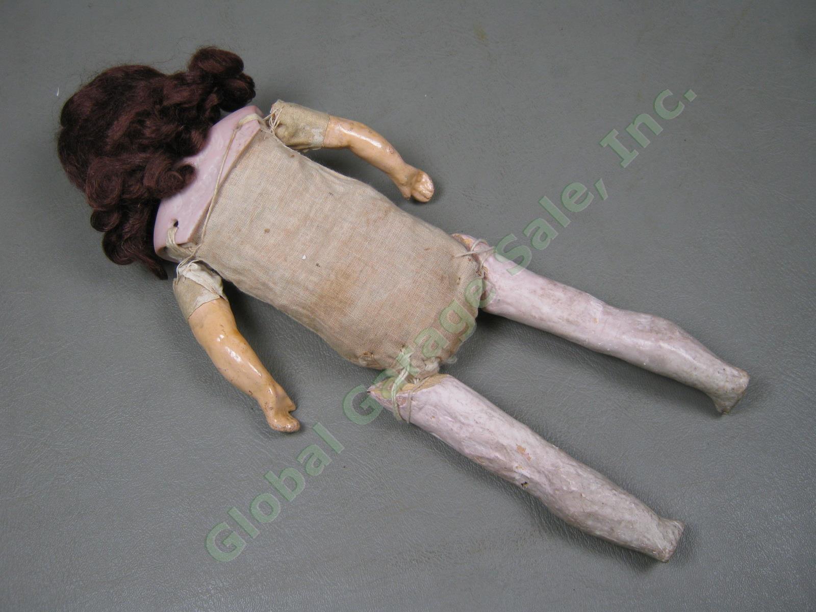 Vtg Antique 1920s Paul Schmidt German Bisque Head Composition Arm Leg Doll 13" 11