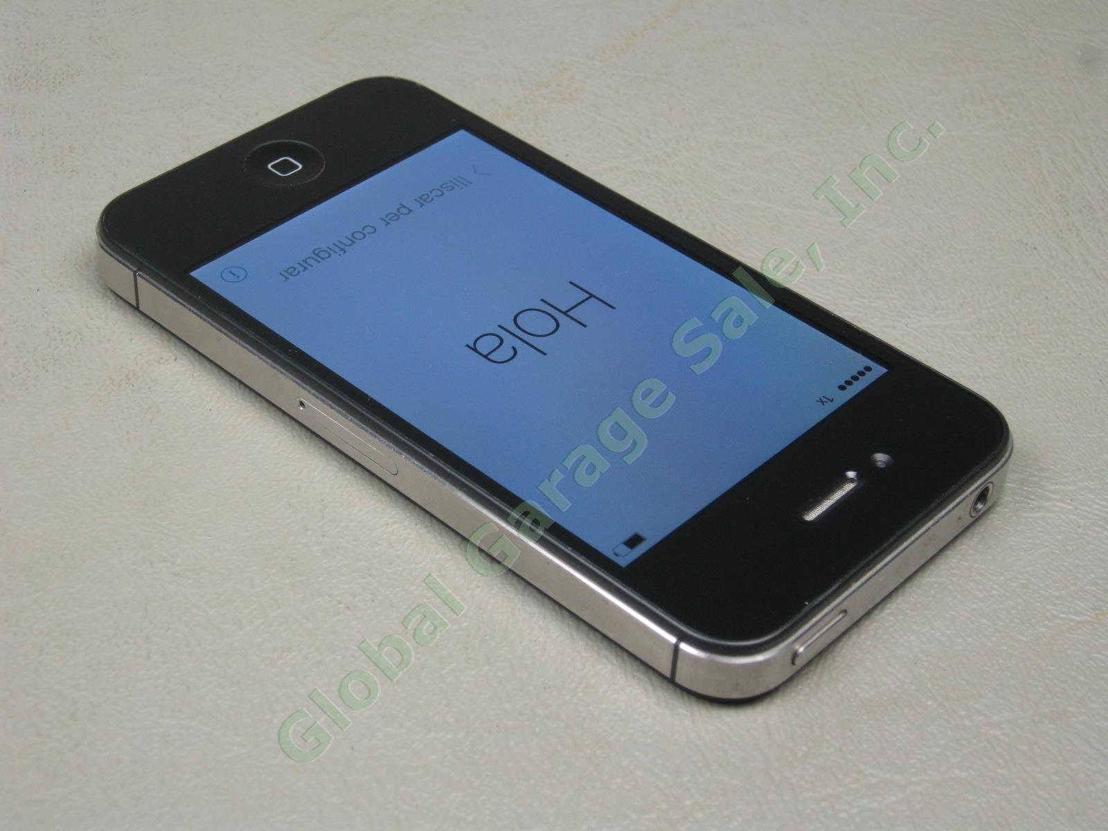 Black Verizon 16GB Apple iPhone 4s A1387 Clean ESN + UAG Case USB Charger Bundle 3
