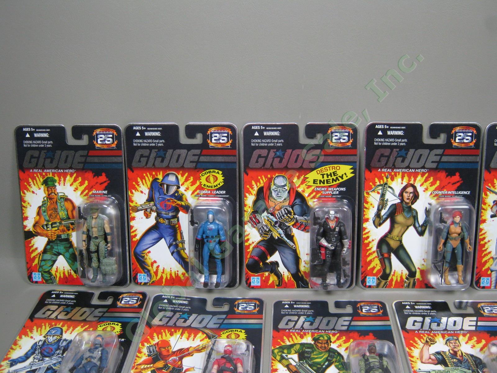 19 NOS New Sealed MOC GI Joe 25th Anniversary Carded 3-3/4" Action Figure Lot NR 1