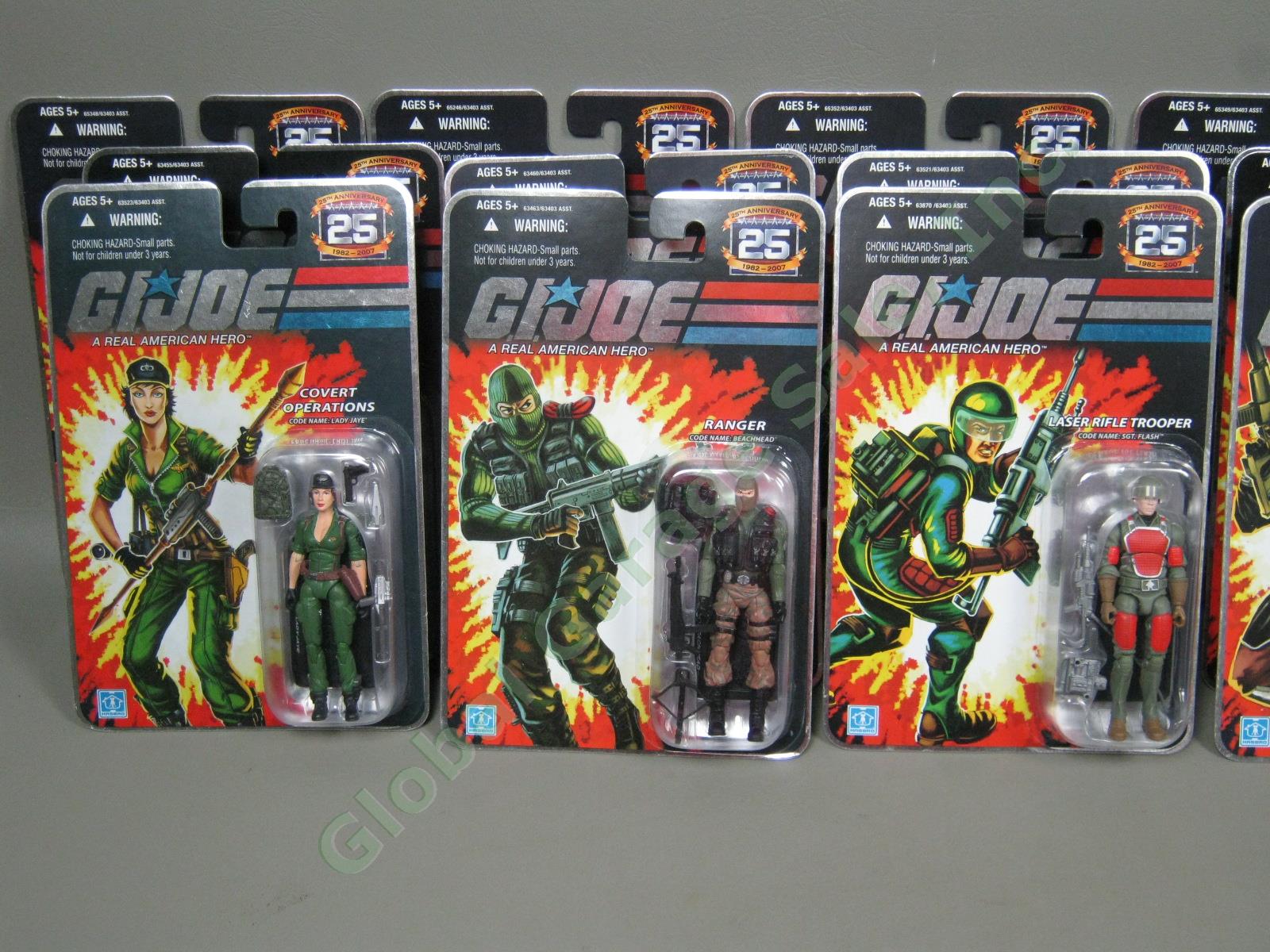 19 NOS New Sealed MOC GI Joe 25th Anniversary Carded 3-3/4" Action Figure Lot NR 5