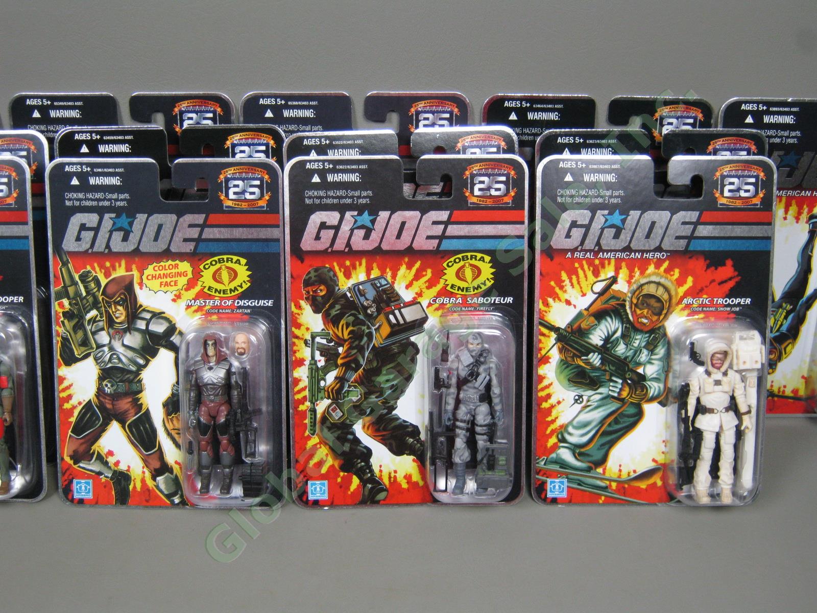 19 NOS New Sealed MOC GI Joe 25th Anniversary Carded 3-3/4" Action Figure Lot NR 6