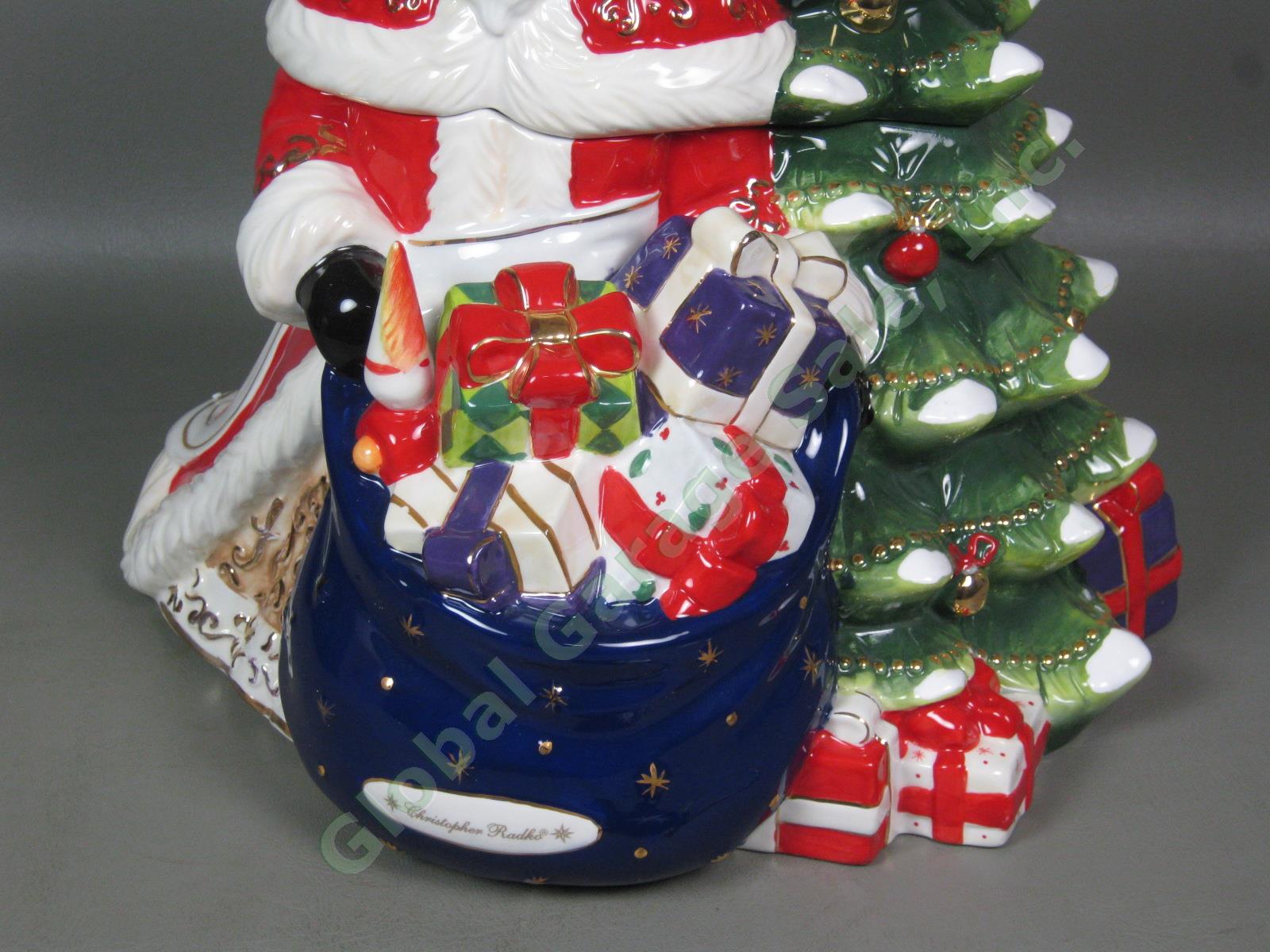 RARE Christopher Radko Cookie Jar Celebrating Santa 25th Anniversary EXC COND! 3