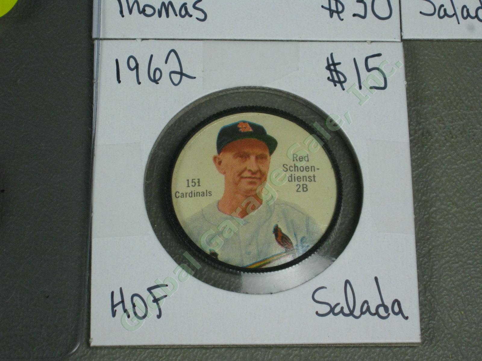 30 Vtg 1962 Salada Baseball + Football Coins Lot Hall of Famers Short Prints NR! 5