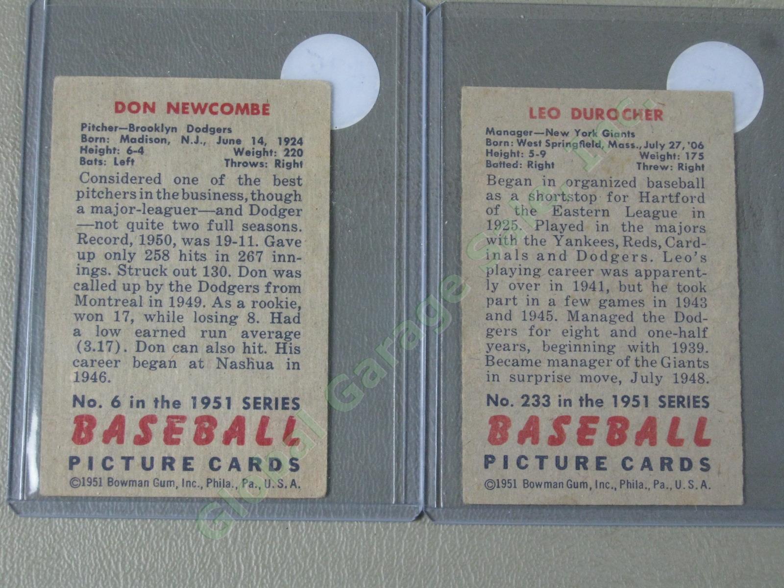 16 Bowman 1951 Baseball Card Lot w/ HOF Peewee Reese Durocher Newcombe Branca ++ 7