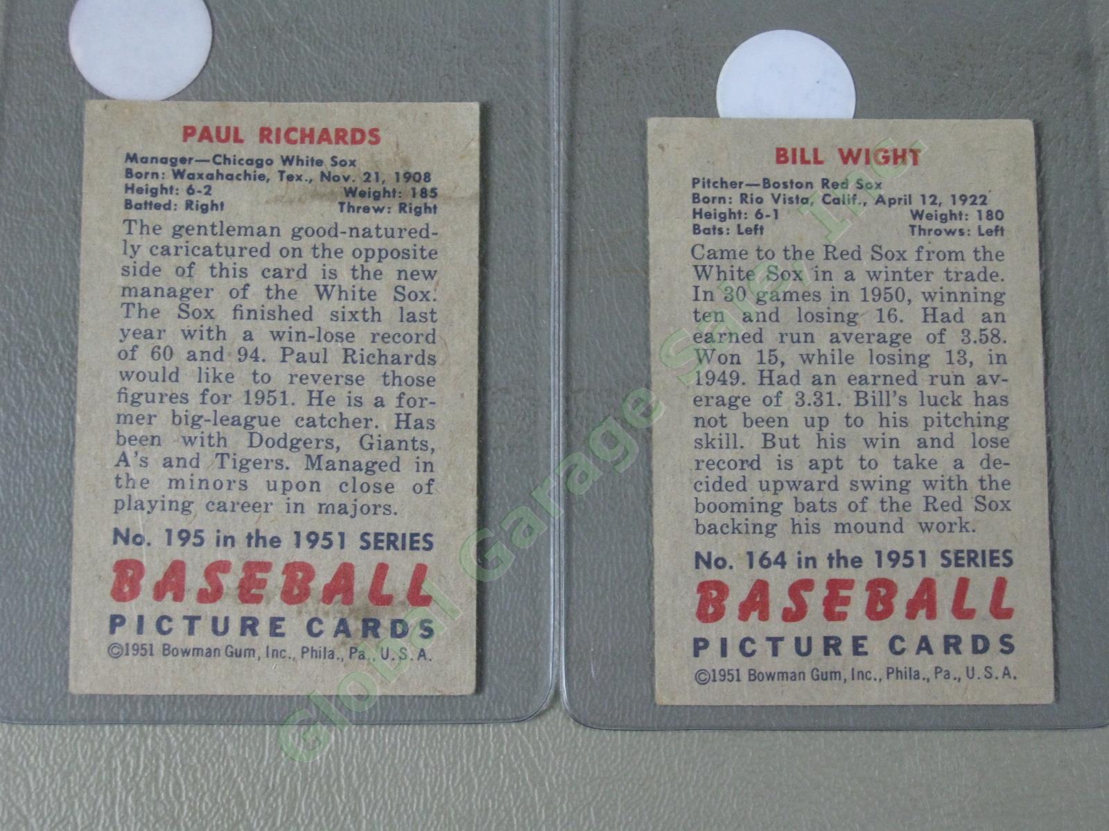 16 Bowman 1951 Baseball Card Lot w/ HOF Peewee Reese Durocher Newcombe Branca ++ 9