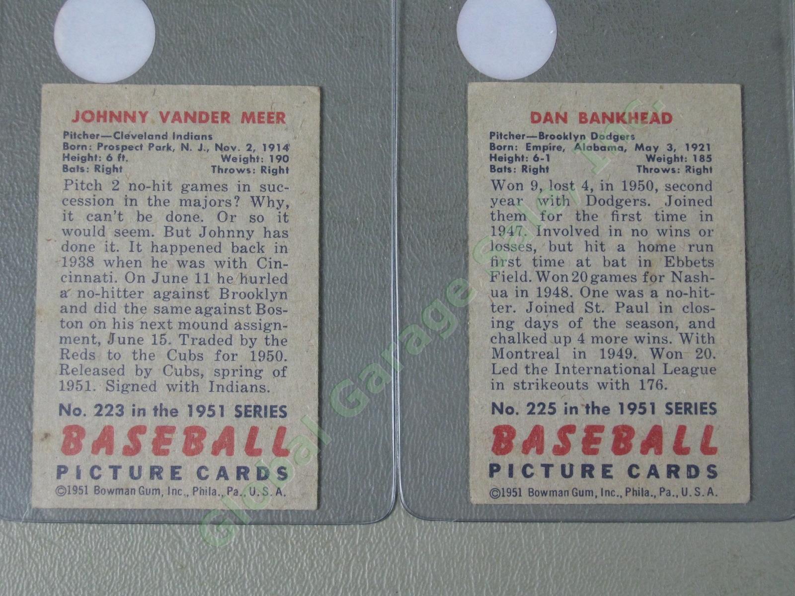16 Bowman 1951 Baseball Card Lot w/ HOF Peewee Reese Durocher Newcombe Branca ++ 11