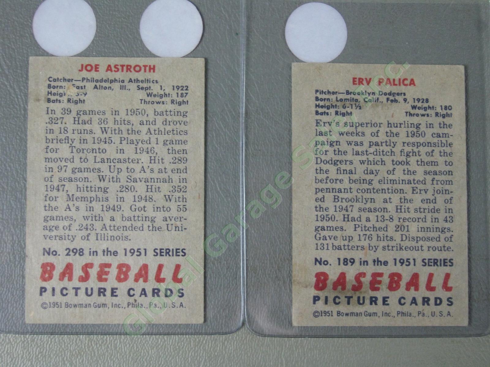 16 Bowman 1951 Baseball Card Lot w/ HOF Peewee Reese Durocher Newcombe Branca ++ 14