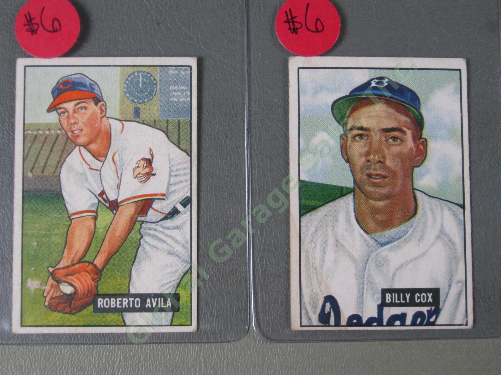 16 Bowman 1951 Baseball Card Lot w/ HOF Peewee Reese Durocher Newcombe Branca ++ 15