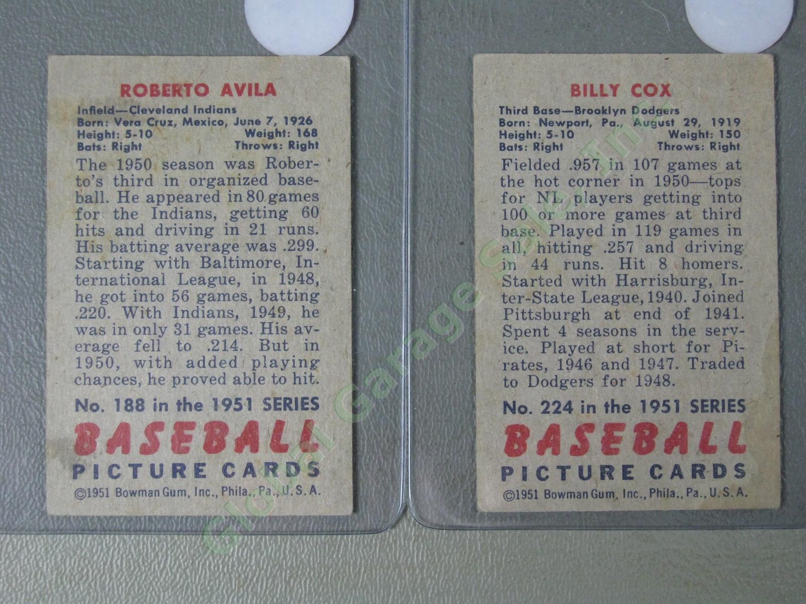 16 Bowman 1951 Baseball Card Lot w/ HOF Peewee Reese Durocher Newcombe Branca ++ 17