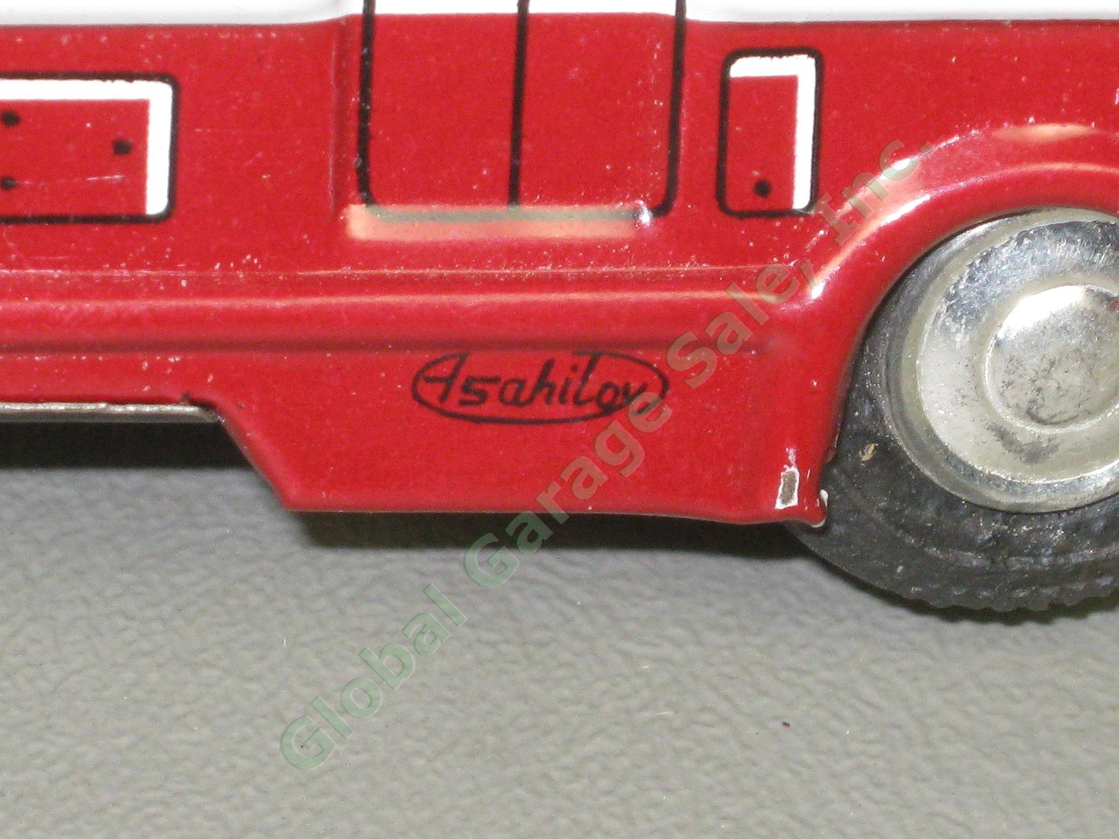 Vtg Asahitoy CBC TV Cragstan Broadcasting Co Tin Litho Friction Toy Bus Japan NR 5