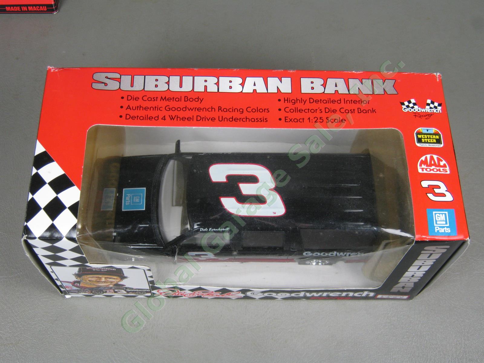 2 Dale Earnhardt 1:24 Diecast Car Banks Action 1956 Ford + Daytona Victory Book+ 11