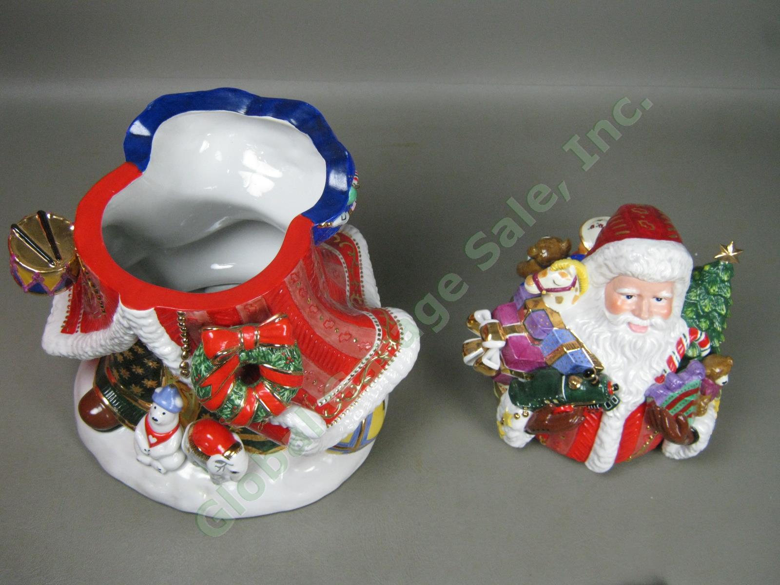RARE Christopher Radko Christmas Cookie Jar Kris Kringle Santa Claus NO RESERVE! 9