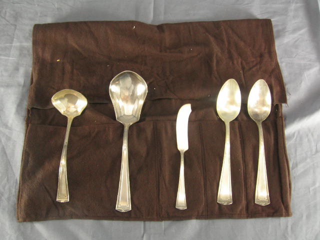 Vintage 20 Pc Alvin Silver Flatware Set Forks Spoons NR 8