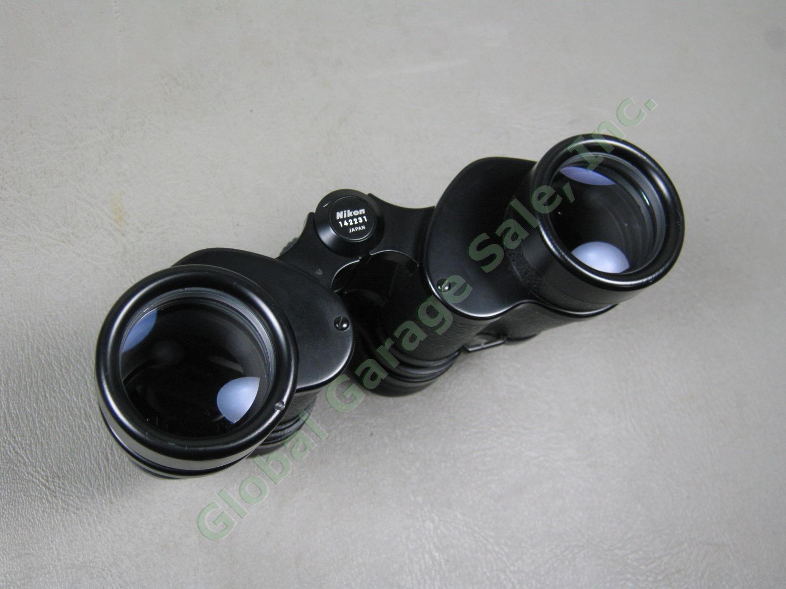 Nikon 10x35 6.6 WF binoculars W/ Leather Case Shoulder Strap Bundle Lot Japan NR 3