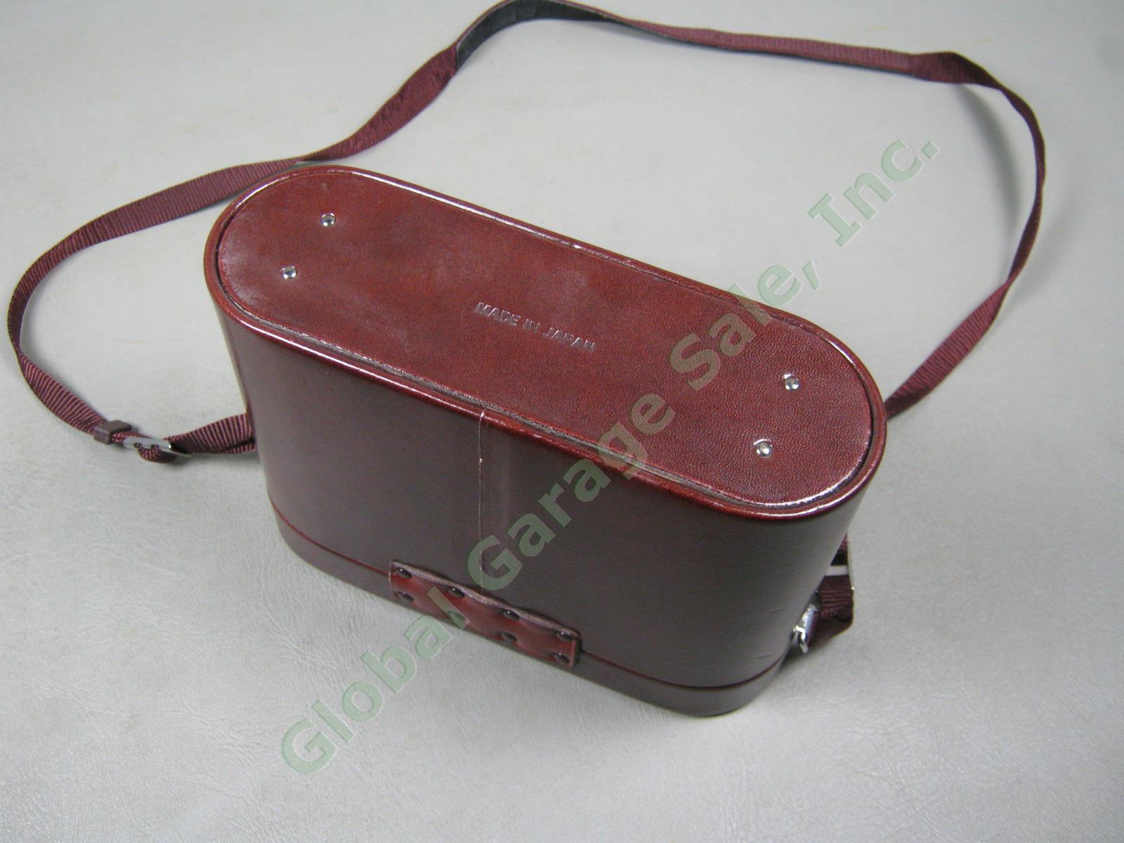 Nikon 10x35 6.6 WF binoculars W/ Leather Case Shoulder Strap Bundle Lot Japan NR 7
