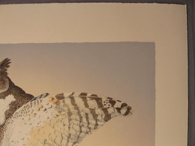Signed Mel Hunter Lithograph Great Horned Owls 5/200 NR